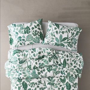 Full/ Queen Palm leaf Duvet Set